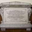 Interior. Tower lobby. Memorial tablet. Detail