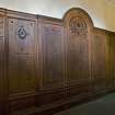 Interior. Tower lobby. War memorial wall panel. Detail