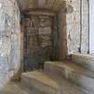Interior. Tower. 1st level. Blocked opening. Detail