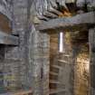 Interior. Tower. 2nd level. Spiral stair. Detail