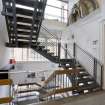 Interior view of main stair within the Foulis Building, Glasgow showing the top of the original stair and the 1990s extension.