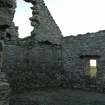 Interior view of Cornaigmore Mill, Tiree, looking towards the Southern gable wall.