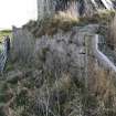 View of the Norther elevation of the traditional cottage in Balemartine, Tiree, taken from the North-West.