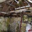 Interior view of the traditional cottage in Balemartine, Tiree. This image is looking towards the North-Western corner of the cottage.