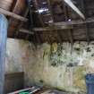 Interior view of the traditional cottage in Balemartine, Tiree. This image is looking towards the South-Western corner of the interior of the cottage.