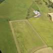 Oblique aerial view of the grassmarks of the enclosure, taken from the ESE.