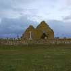 General view of Kirkapol Old Parish Church and Churchyard, Tiree, taken from the East.