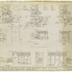 Digital copy of Perspective views, plans, sections and elevations as existing and showing conversion to flats, including survey details.