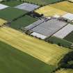 Oblique aerial view of the cropmarks of the enclosure and rig, looking to the W.