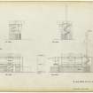 Edinburgh, Ingliston, Royal Highland Showground.
Plans, sections, elevations and details including judges box and stair, South-West and East gatehouses, ticket offices and royal entrance.  Site layout plan.
Elevations of judges box and stair (dated 5/4/60).