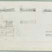 Edinburgh, Ingliston, Royal Highland Showground.
Details of works department office, police office, lavatories, bandstand and stairs.  Survey of courtyard area.  Plans, sections, elevations and site plan of stable block.  Plans of herdsmans buildings.
Plans for Herdsmens Restaurant & Toilet Block (scheme No 2A, revised bar & store layout) (dated 4/8/1961).