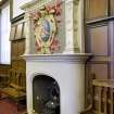 Detail of the chimneypiece in the Council Chamber on the first floor of Clydebank Town Hall and Municipal buildings, Clydebank.