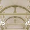 Interior view of the ceiling in the Council Chamber on the first floor of Clydebank Town Hall and Municipal buildings, Clydebank.