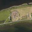 Oblique aerial view of the excavations at the Ness of Brodgar, taken from the NE.