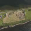 Oblique aerial view of the excavations at the Ness of Brodgar, taken from the SW.