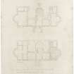 Ground and principal floor plans of Foulis Castle.
Titled: 'Foulis Castle, Ross and Cromarty. Surveyed June 1978 by A. L., D. P'.