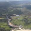 General oblique aerial view of Melvich loking up the Halldale River, taken from the N.