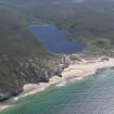 Oblique aerial view of Sandwood Bay, taken from the NNW.