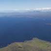 General oblique aerial view looking across Eddrachillis Bay towards Scourie, taken from the SW.