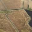 Oblique aerial view of the cropmarks of the barrow, looking S.