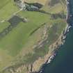 Oblique aerial view of the North Sutor coastal battery, looking NE.