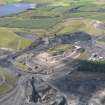 General oblique aerial view of Fife Earth Project at St Ninian's Open Cast Site, taken from the NE.