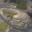 Oblique aerial view of Fife Earth Project at St Ninian's Open Cast Site, taken from the SE.