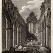 Engraving of the nave of Dunblane Cathedral.
Titled: 'Dunblane, Nave of the Cathedral. Drawn by J. Gillespie. Engraved by J. Storer.'