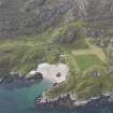 Oblique aerial view of Sorisdale Bay, Coll, looking to the W.