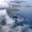 General oblique aerial view of the coastline at Traigh, looking to the SSW.