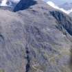 General oblique aerial view of Ben Nevis looking up the footpath, taken from the W.