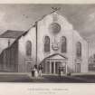 Edinburgh, engraving of Canongate Church, front view.
Titled 'Canongate Church, Edinburgh. Drawn by Tho. H. Shepherd. Engraved by W. Radclyffe.'