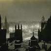 View towards Princes Street, Edinburgh at night
Titled: 'Princes Street 11pm. November 1908, taken from the Outlook Tower, Castle Hill'.
PHOTOGRAPH ALBUM No.30: OLD EDINBURGH ALBUM