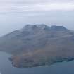 General oblique aerial view of the island of Rum, looking SSW.