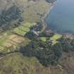 General oblique aerial view of Loch Scresort and Kinloch Castle, Rum, looking E.