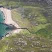 Oblique aerial view of Kilmory, Rum, looking E.