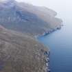 General oblique aerial view of the coast of Rum at Sgorr Mor, looking NE.