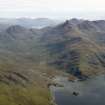 General oblique aerial view of Camusrory at the head of Loch Nevis, looking ENE.