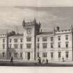 Edinburgh, engraving of Gillespie's Hospital.
Titled 'Gillespies Hospital, Edinburgh.'