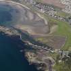 Oblique aerial view centred on Maidens harbour and village, taken from the W.