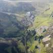 General oblique aerial view of West Glencrieff, Wanlockhead, taken from the SE.