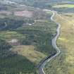 Oblique aerial view looking along the Crinan Canal, taken from the SSE.