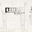Plan of Ground Floor & Forecourt inscribed 'Traquair House'.