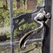 Interior. Ground floor. Room 2. Sitting room. Leaded window handle. Detail