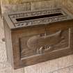 Interior. Ground floor. Chapel. Donation box. Detail