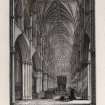 Edinburgh, engraving of interior of Chapel Royal at Holyrood, 'estored as it was in reign of James Vll.'
Titled: 'Chapel Royal at Holyrood restored as it was in the reign of James VII, drawn & engraved for D. Anderson, 1849, Restored by N. Tennant Archt., Engraved by J. West.'
