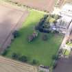 General oblique aerial view of Braikie Farm, centred on  Braikie Castle, taken from the SE.