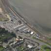 Oblique aerial view of Montrose railway station, taken from the NE.