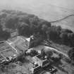Senwick House and Walled Garden, Borgue.  Oblique aerial photograph taken facing west.
