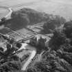 Senwick House and Walled Garden, Borgue.  Oblique aerial photograph taken facing south.